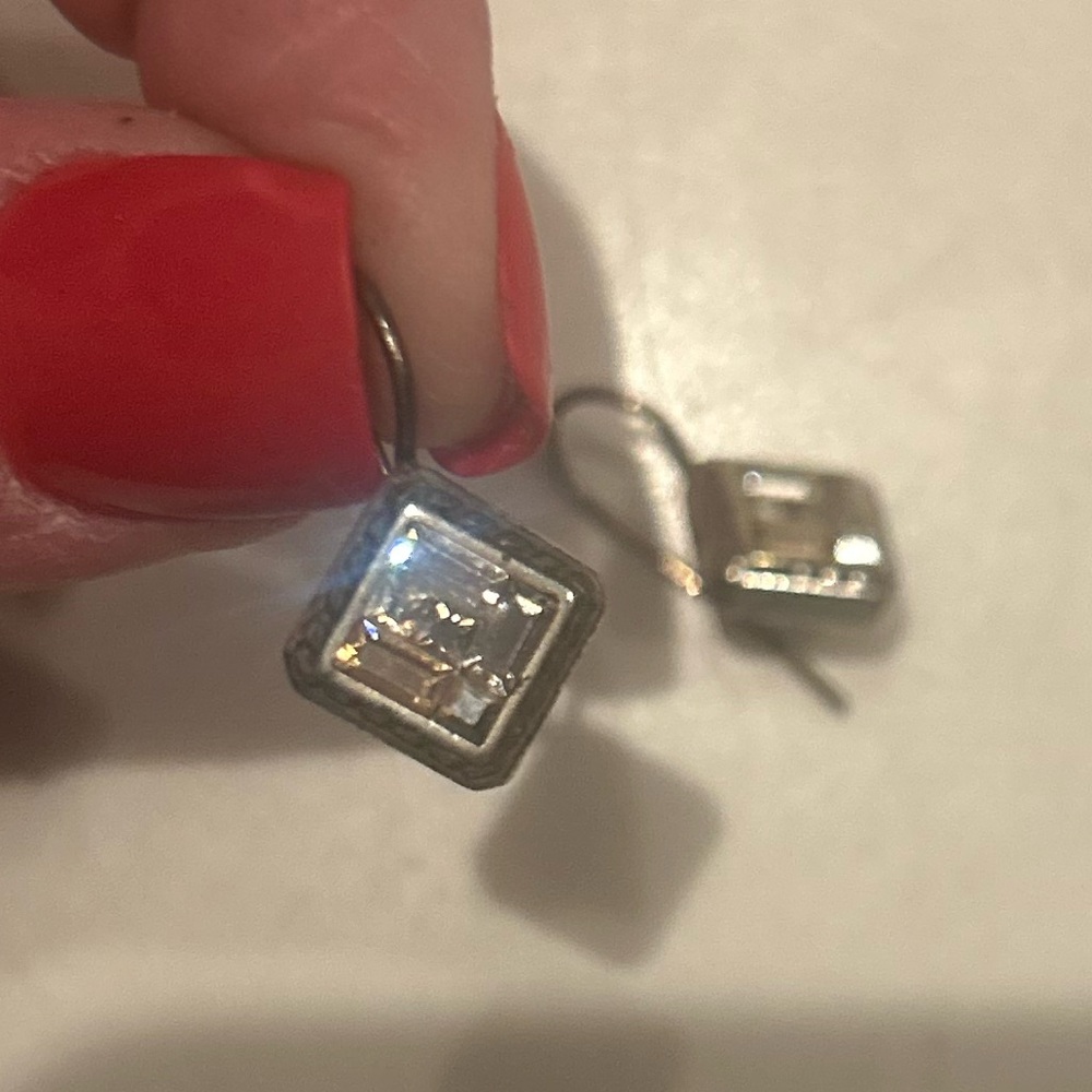 Brighton Silver and gold Square Earrings